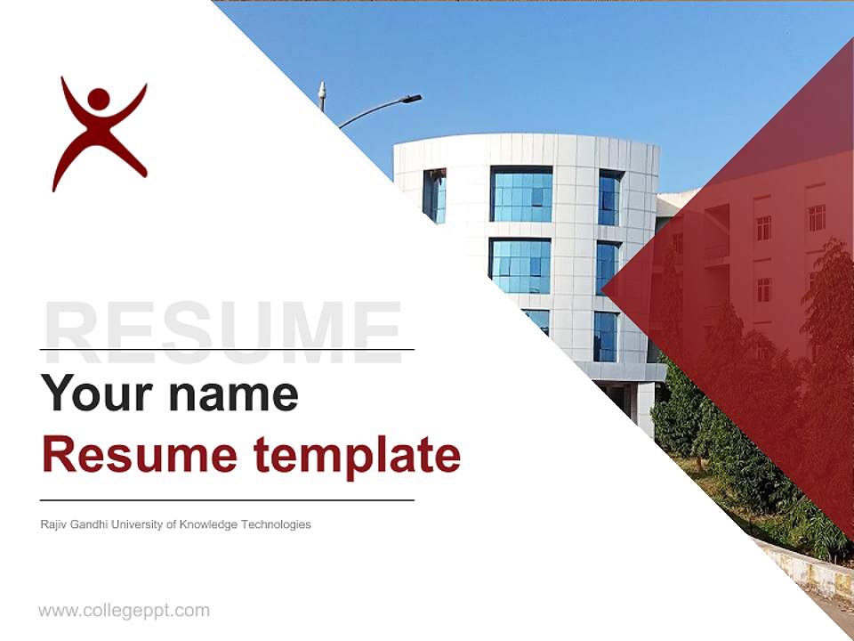 Rajiv Gandhi University of Knowledge Technologies Resume PPT Template4:3 ratio PPT effect preview image5