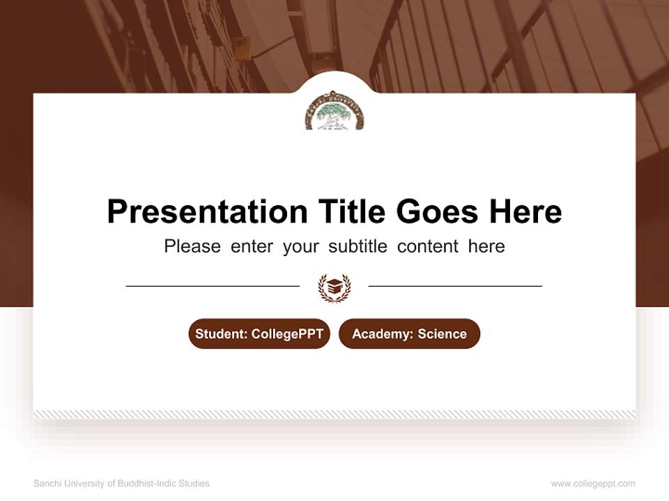 Sanchi University of Buddhist-Indic Studies National Scholarship Defense PPT Template4:3 ratio PPT effect preview image4