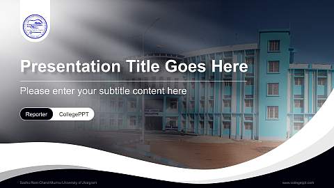 Sadhu Ram Chand Murmu University of Jhargram Lecture Sharing and Networking Event PPT Template