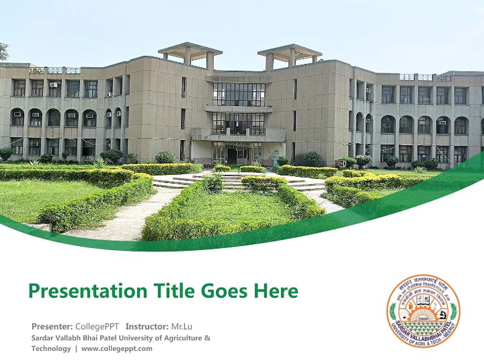 Sardar Vallabh Bhai Patel University of Agriculture & Technology Course/Courseware Creation PPT Template4:3 ratio PPT effect preview image5