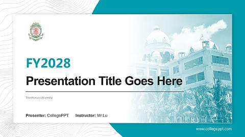 Sharnbasva University Academic Presentation/Research Findings Report PPT Template