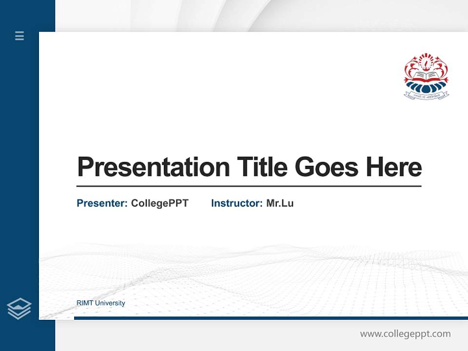 RIMT University Thesis Proposal/Graduation Defense PPT Template4:3 ratio PPT effect preview image5