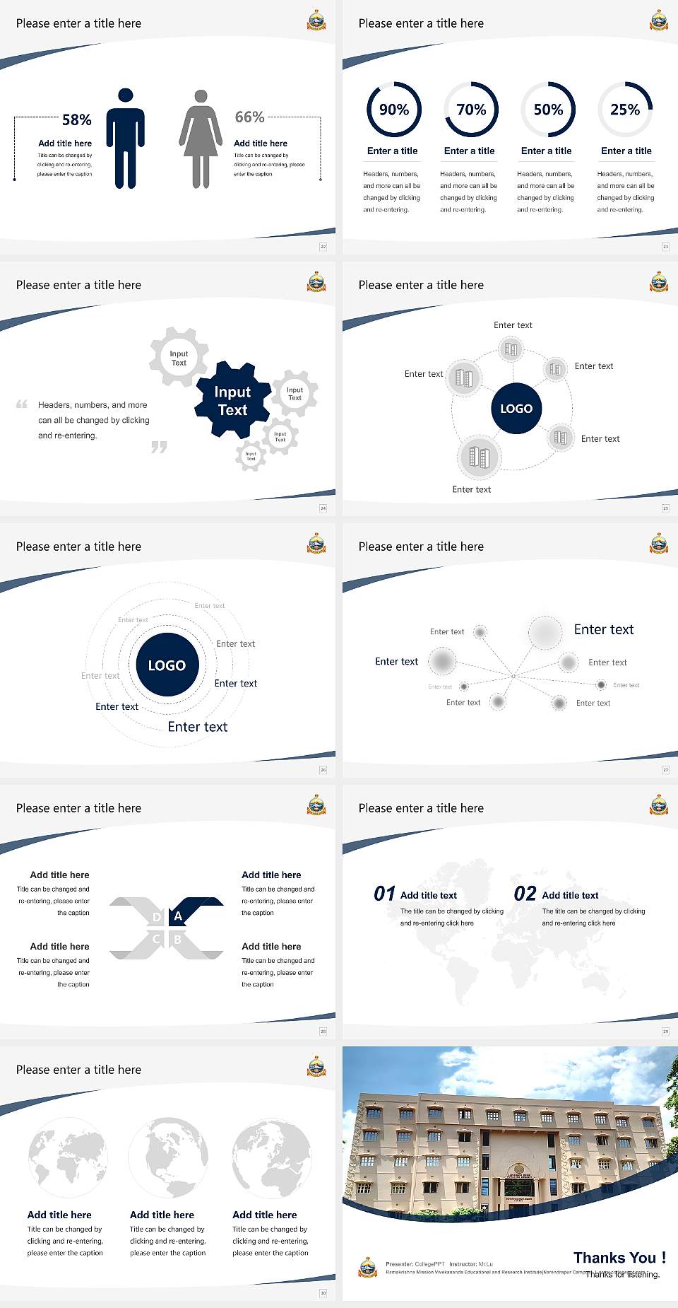 Ramakrishna Mission Vivekananda Educational and Research Institute(Narendrapur Campus) Course/Courseware Creation PPT Template4:3 ratio PPT effect preview image4