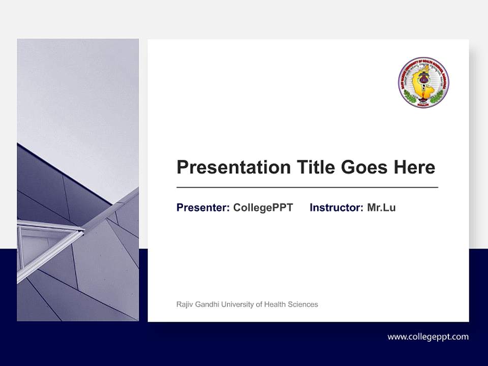 Rajiv Gandhi University of Health Sciences General PPT Template4:3 ratio PPT effect preview image6