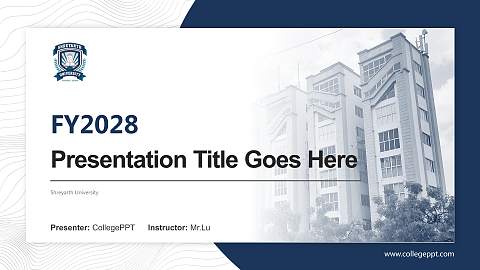 Shreyarth University Academic Presentation/Research Findings Report PPT Template