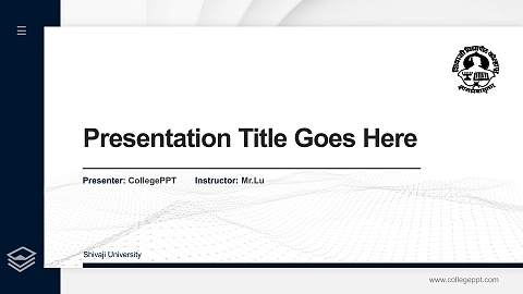 Shivaji University Thesis Proposal/Graduation Defense PPT Template