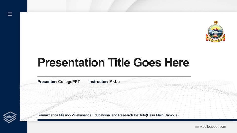 Ramakrishna Mission Vivekananda Educational and Research Institute(Belur Main Campus) Thesis Proposal/Graduation Defense PPT Template16:9 ratio PPT effect preview image