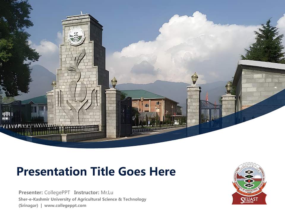 Sher-e-Kashmir University of Agricultural Science & Technology (Srinagar) Course/Courseware Creation PPT Template4:3 ratio PPT effect preview image5