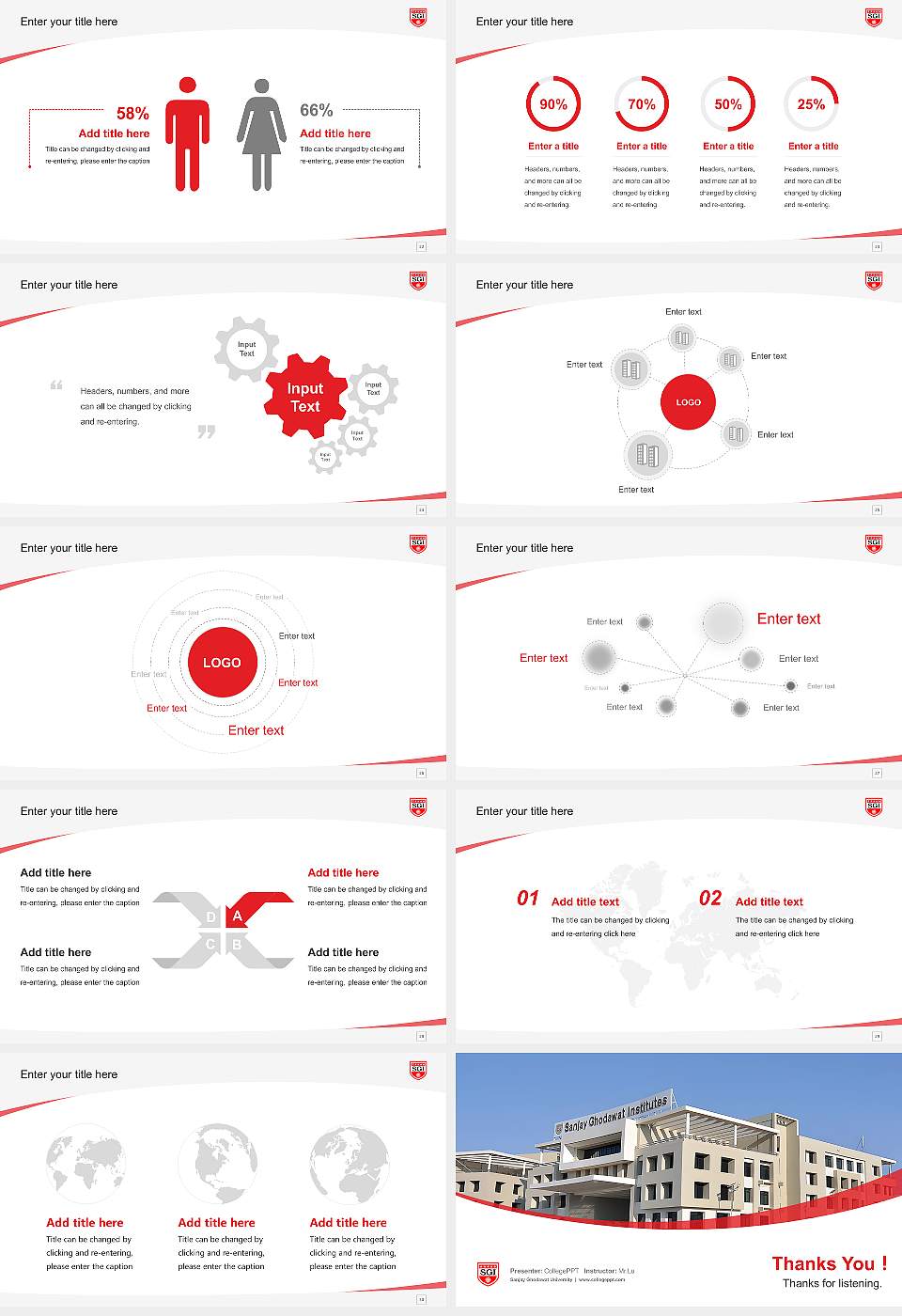 Sanjay Ghodawat University Course/Courseware Creation PPT Template16:9 ratio PPT effect preview image4