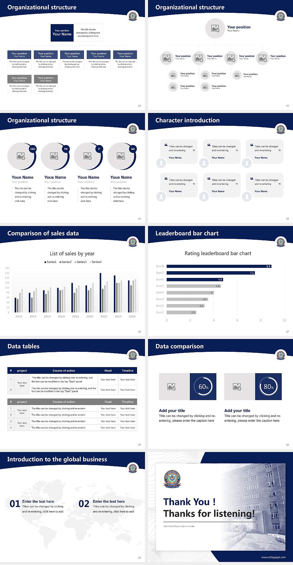 Sant Baba Bhag Singh University Academic Presentation/Research Findings Report PPT Template4:3 ratio PPT effect preview image4