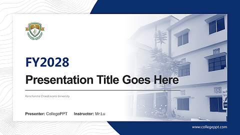 Ramchandra Chandravansi University Academic Presentation/Research Findings Report PPT Template