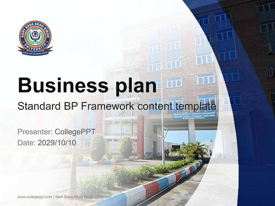 Sant Baba Bhag Singh University Competition/Entrepreneurship Contest PPT Template4:3 ratio PPT effect preview image9