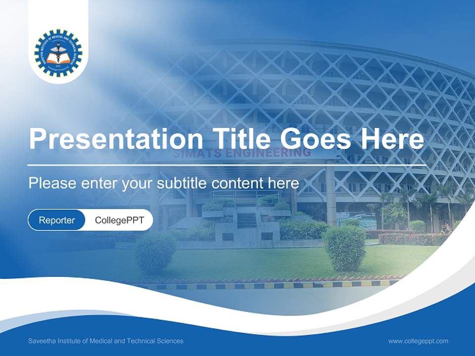 Saveetha Institute of Medical and Technical Sciences Lecture Sharing and Networking Event PPT Template4:3 ratio PPT effect preview image4