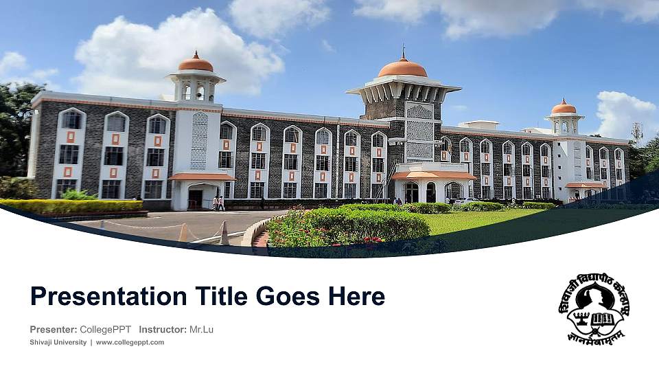 Shivaji University Course/Courseware Creation PPT Template16:9 ratio PPT effect preview image