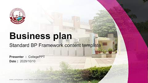 Sabarmati University Competition/Entrepreneurship Contest PPT Template