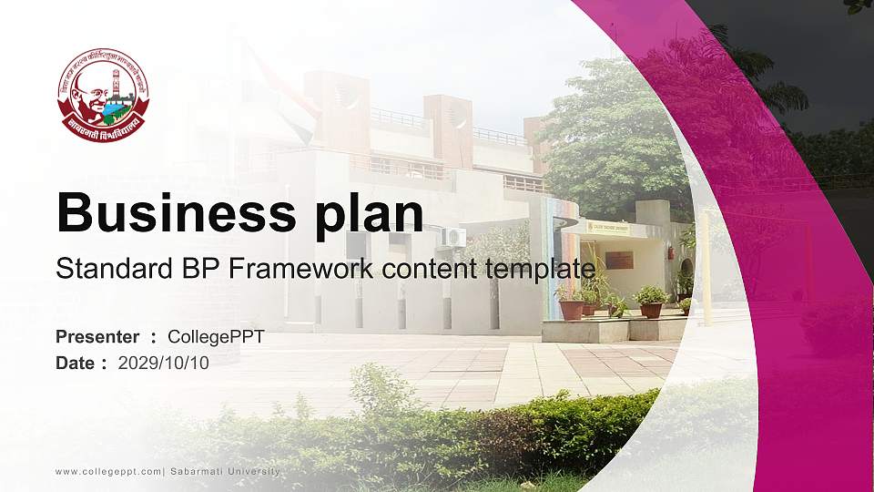 Sabarmati University Competition/Entrepreneurship Contest PPT Template16:9 ratio PPT effect preview image