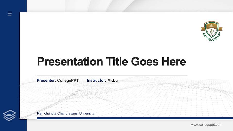 Ramchandra Chandravansi University Thesis Proposal/Graduation Defense PPT Template16:9 ratio PPT effect preview image