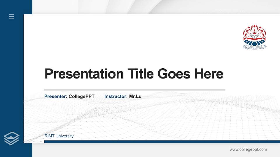 RIMT University Thesis Proposal/Graduation Defense PPT Template16:9 ratio PPT effect preview image