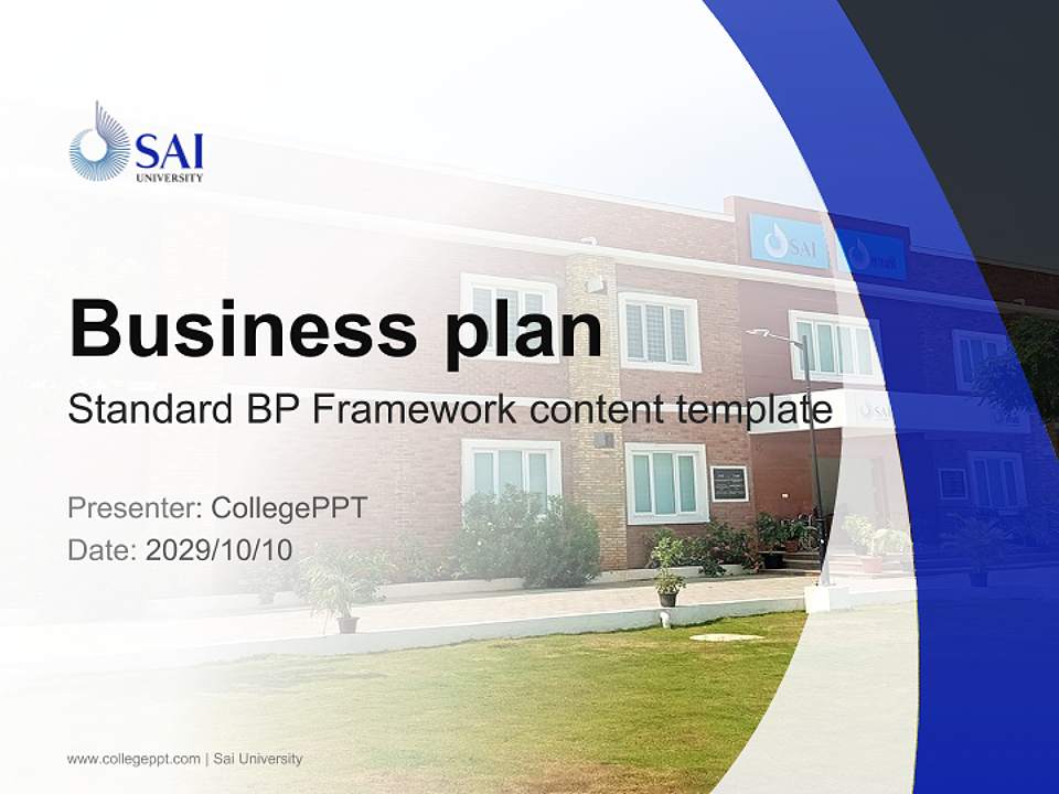 Sai University Competition/Entrepreneurship Contest PPT Template4:3 ratio PPT effect preview image9