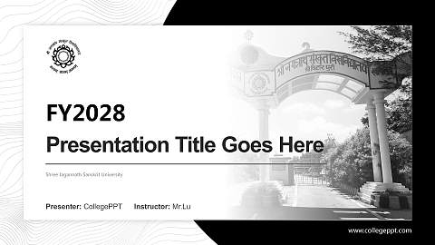 Shree Jagannath Sanskrit University Academic Presentation/Research Findings Report PPT Template