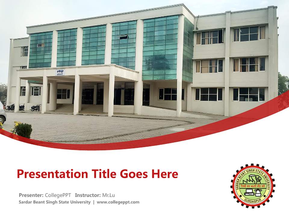 Sardar Beant Singh State University Course/Courseware Creation PPT Template4:3 ratio PPT effect preview image5