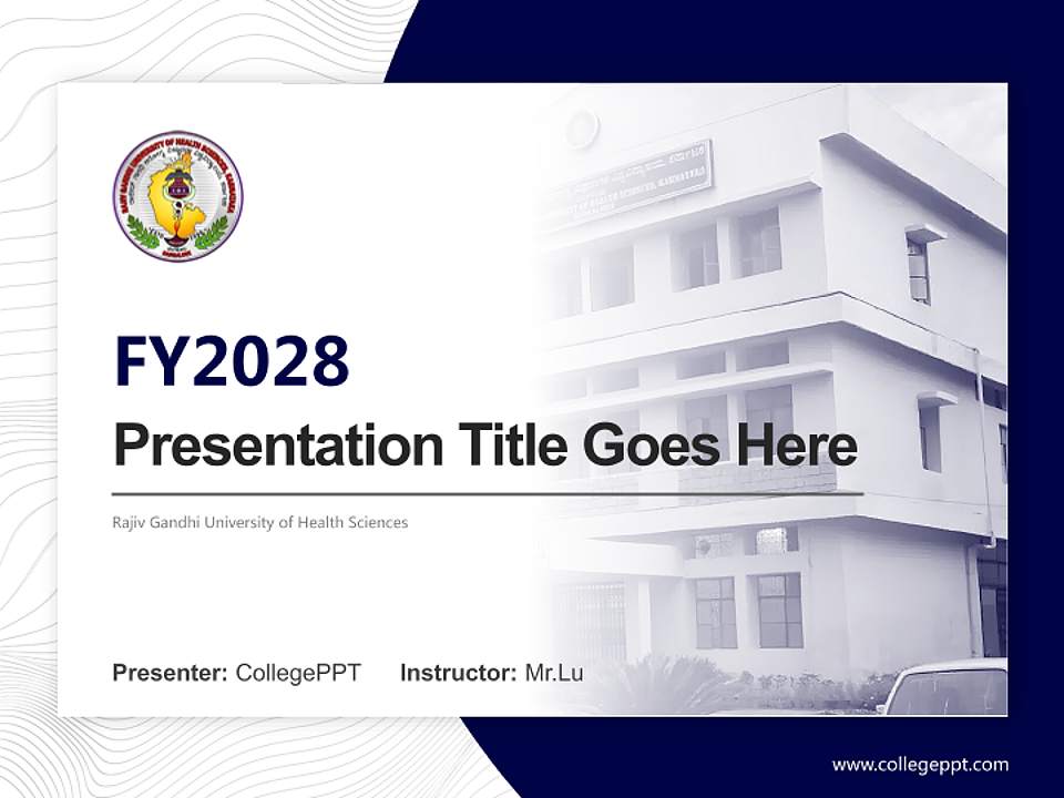 Rajiv Gandhi University of Health Sciences Academic Presentation/Research Findings Report PPT Template4:3 ratio PPT effect preview image5