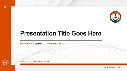 Sant Gahira Guru Vishwavidyalaya Thesis Proposal/Graduation Defense PPT Template