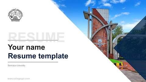 Sambalpur University Resume PPT Template