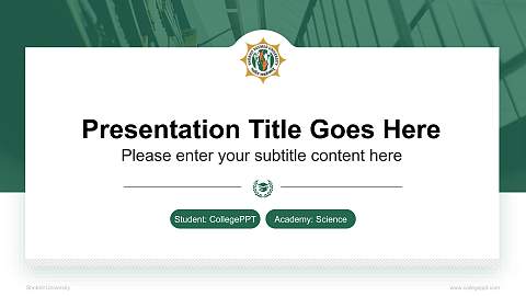 Shobhit University National Scholarship Defense PPT Template