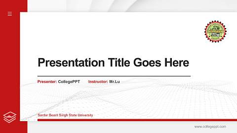 Sardar Beant Singh State University Thesis Proposal/Graduation Defense PPT Template