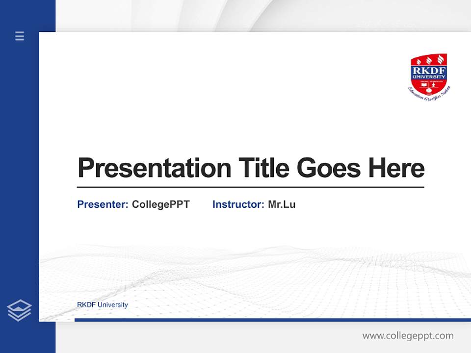RKDF University Thesis Proposal/Graduation Defense PPT Template4:3 ratio PPT effect preview image5