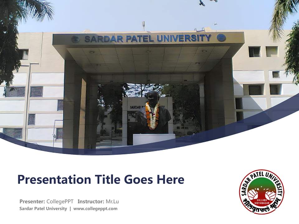 Sardar Patel University Course/Courseware Creation PPT Template4:3 ratio PPT effect preview image5