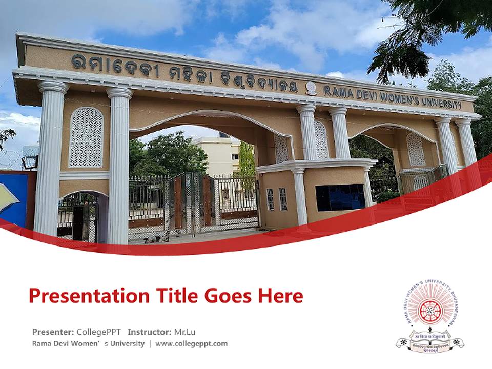 Rama Devi Women’s University Course/Courseware Creation PPT Template4:3 ratio PPT effect preview image5