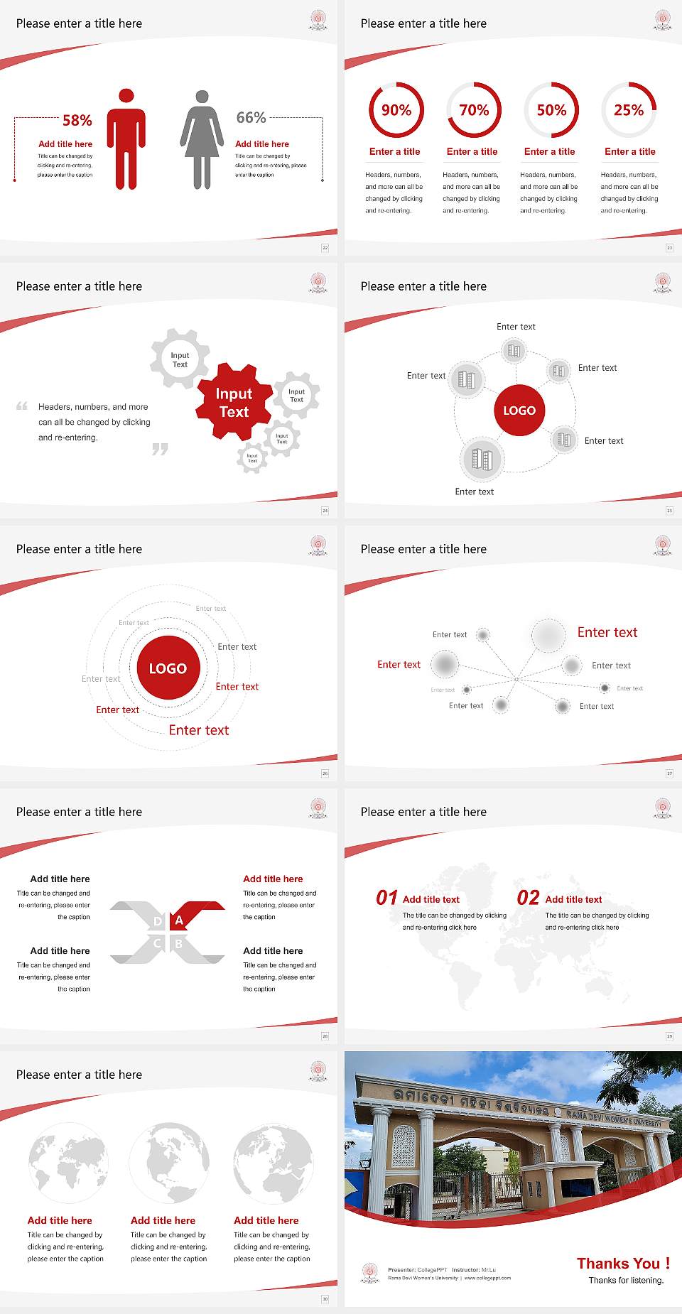 Rama Devi Women’s University Course/Courseware Creation PPT Template4:3 ratio PPT effect preview image4