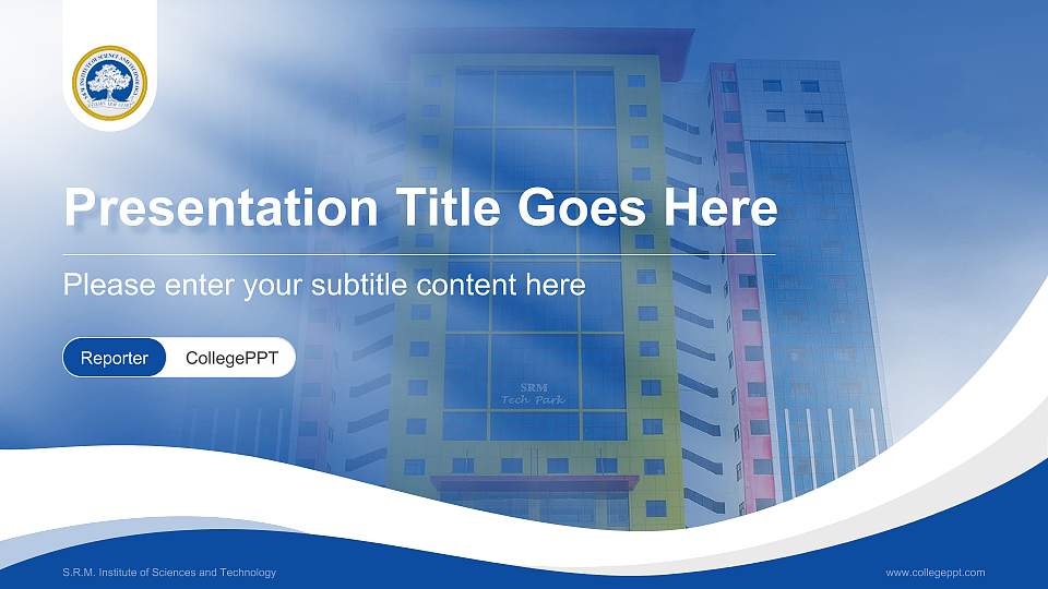 S.R.M. Institute of Sciences and Technology Lecture Sharing and Networking Event PPT Template16:9 ratio PPT effect preview image