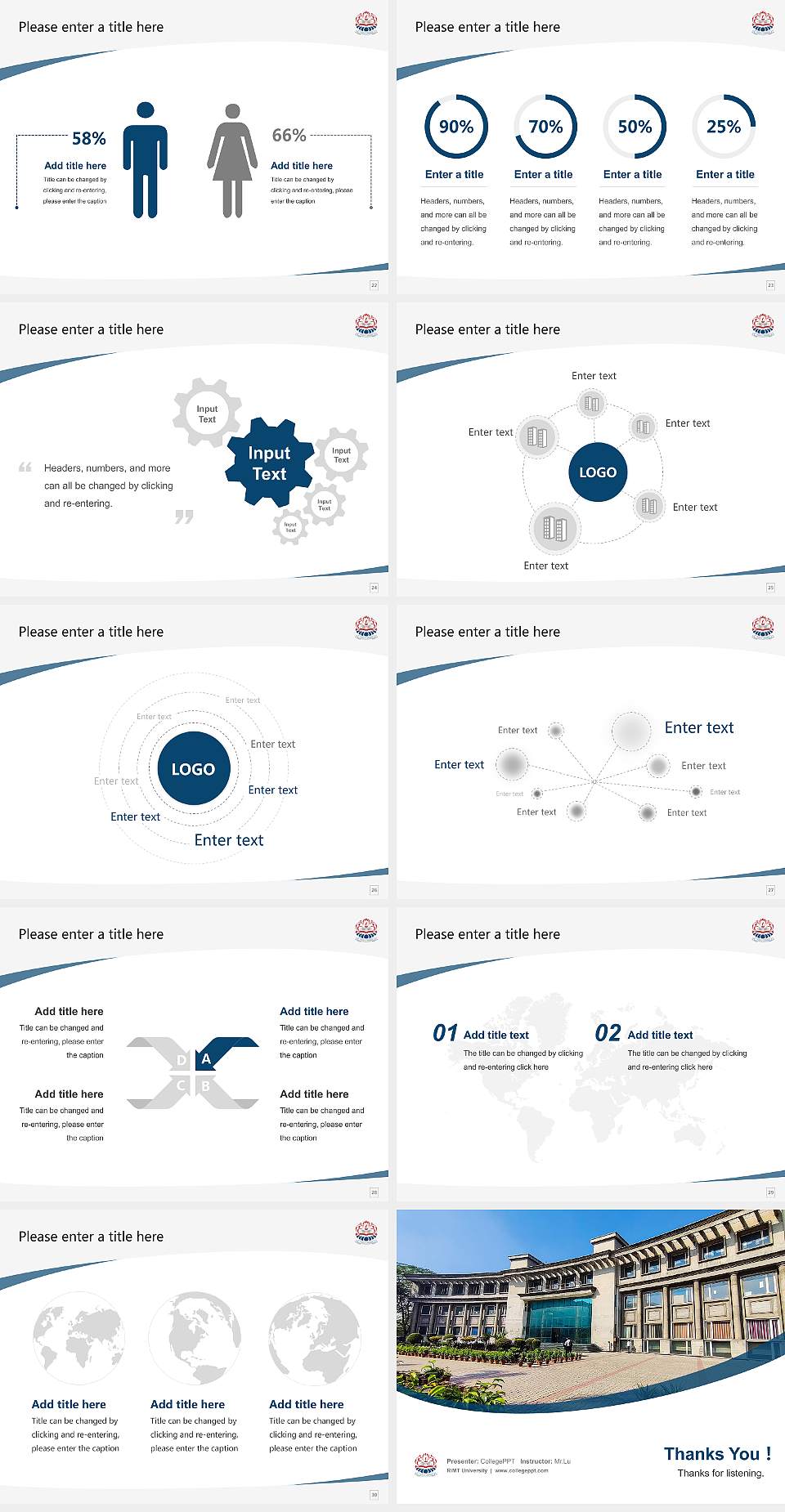 RIMT University Course/Courseware Creation PPT Template4:3 ratio PPT effect preview image4