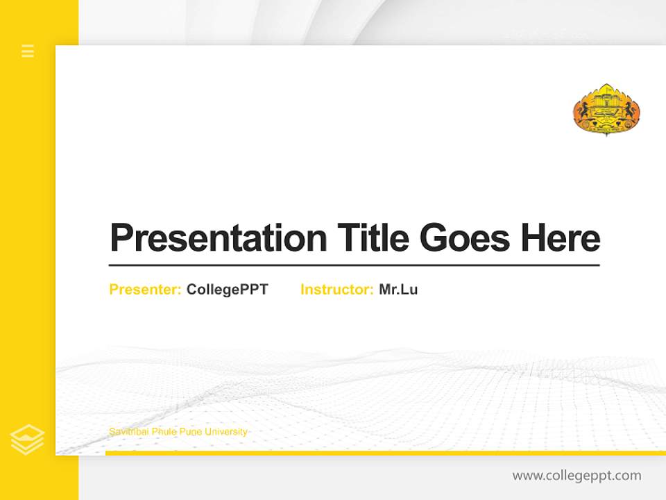 Savitribai Phule Pune University Thesis Proposal/Graduation Defense PPT Template4:3 ratio PPT effect preview image5