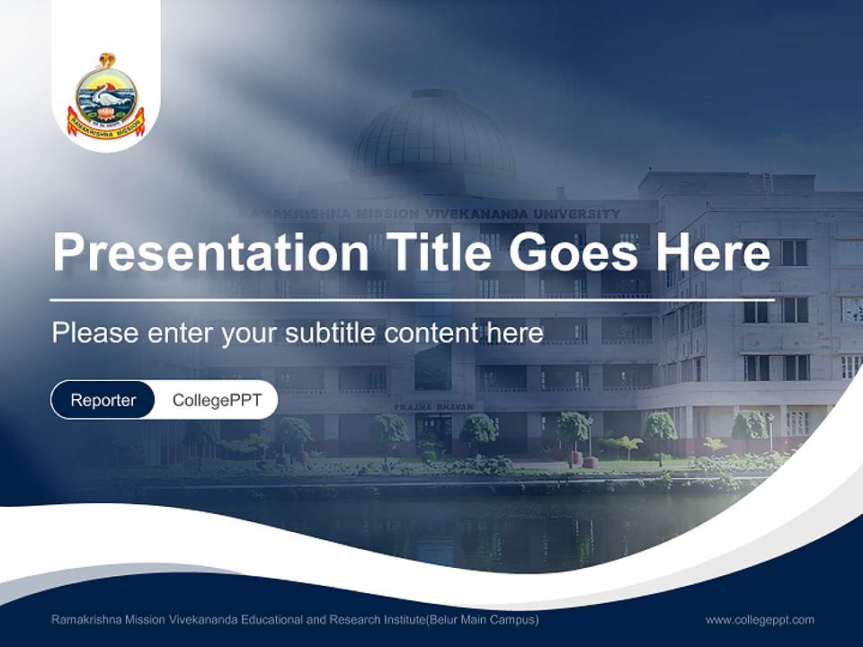 Ramakrishna Mission Vivekananda Educational and Research Institute(Belur Main Campus) Lecture Sharing and Networking Event PPT Template4:3 ratio PPT effect preview image4
