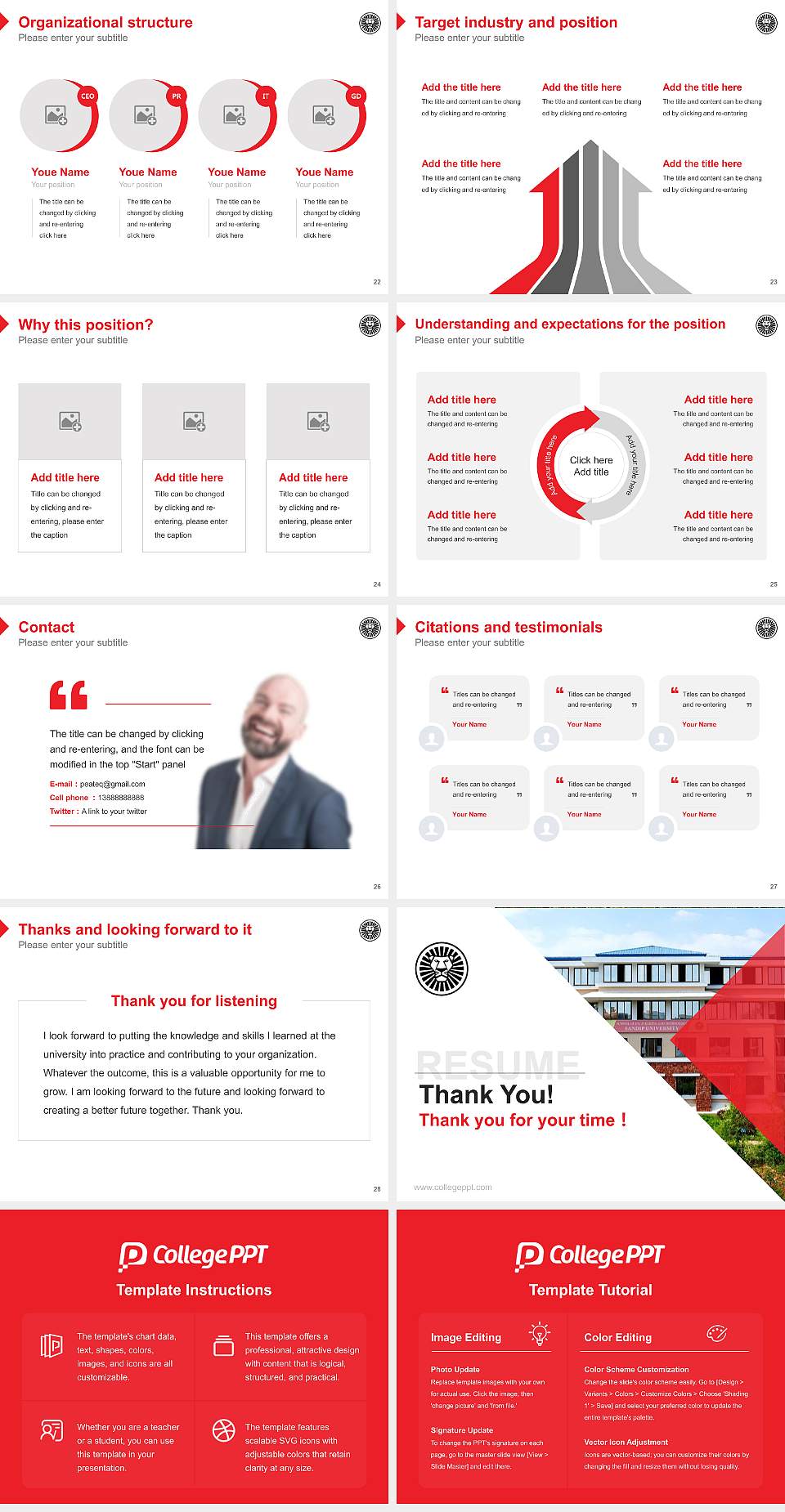 Sandip University Resume PPT Template4:3 ratio PPT effect preview image4