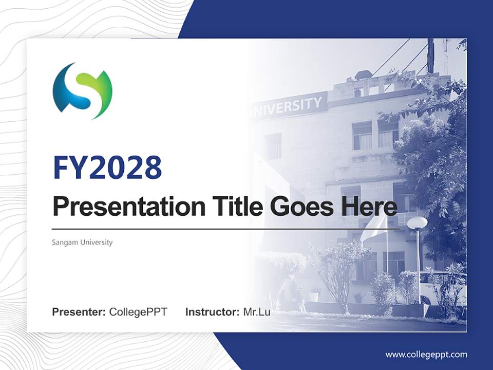 Sangam University Academic Presentation/Research Findings Report PPT Template4:3 ratio PPT effect preview image5