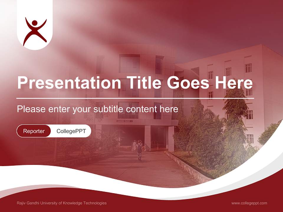 Rajiv Gandhi University of Knowledge Technologies Lecture Sharing and Networking Event PPT Template4:3 ratio PPT effect preview image4