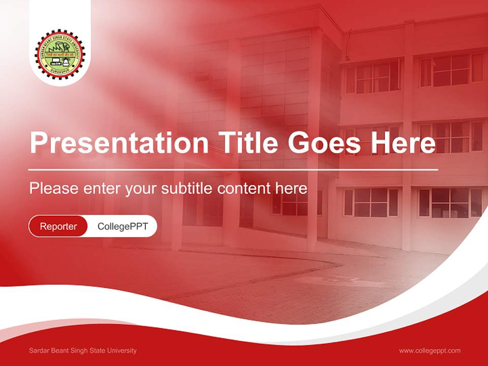 Sardar Beant Singh State University Lecture Sharing and Networking Event PPT Template4:3 ratio PPT effect preview image4