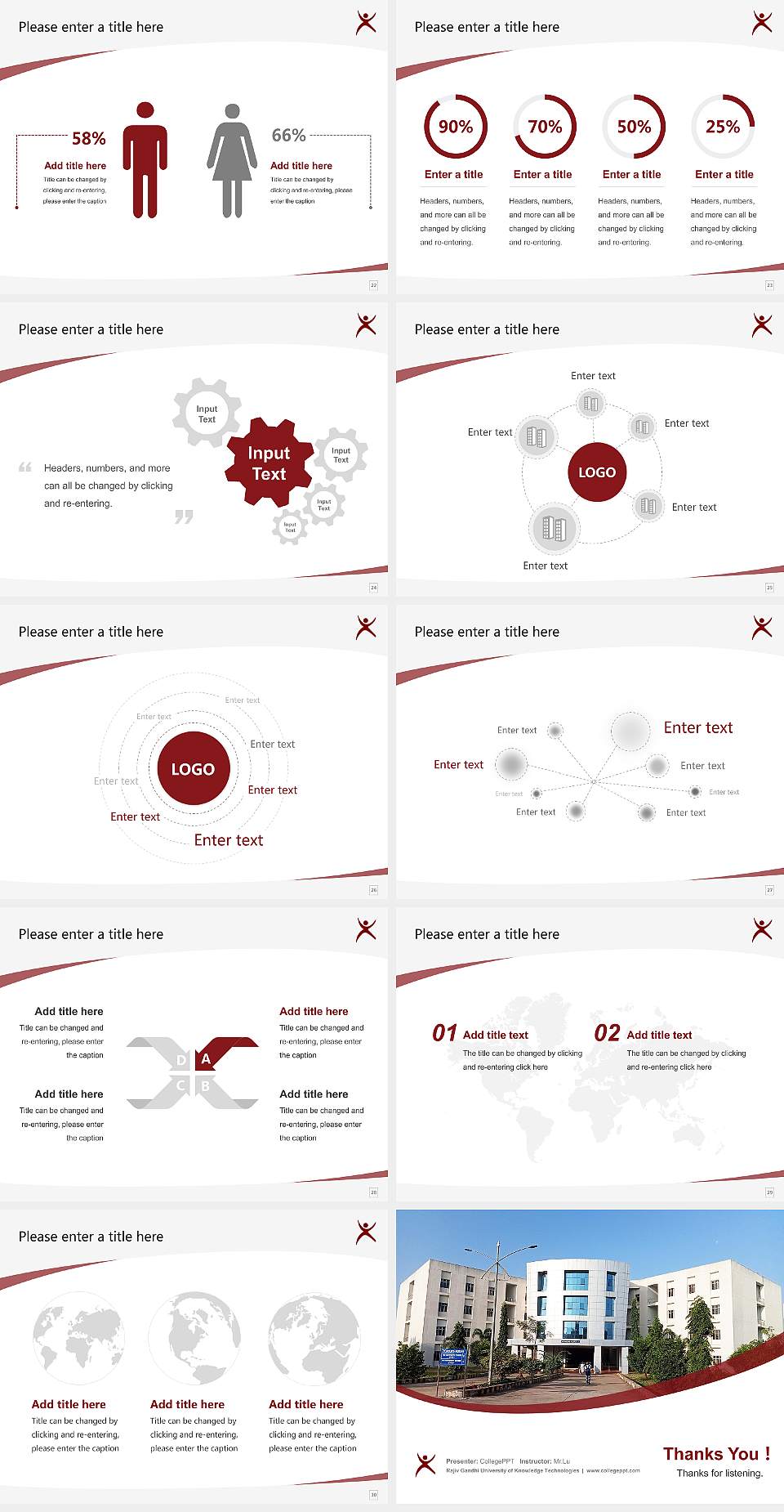 Rajiv Gandhi University of Knowledge Technologies Course/Courseware Creation PPT Template4:3 ratio PPT effect preview image4