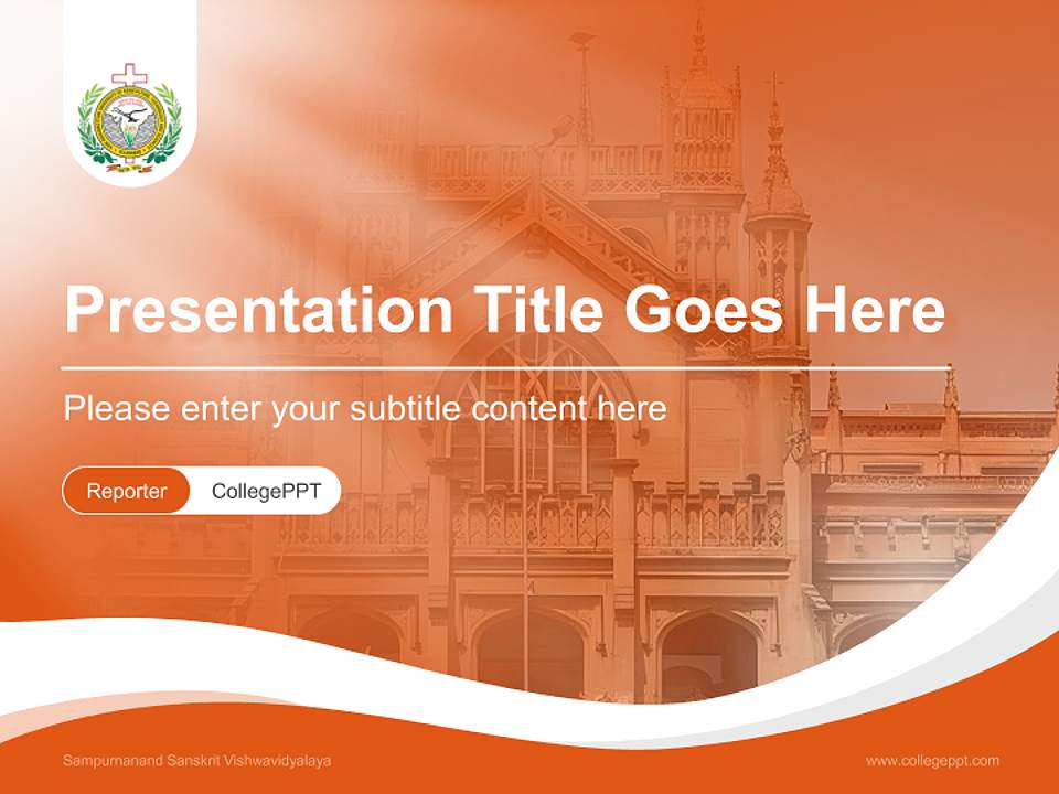 Sampurnanand Sanskrit Vishwavidyalaya Lecture Sharing and Networking Event PPT Template4:3 ratio PPT effect preview image4