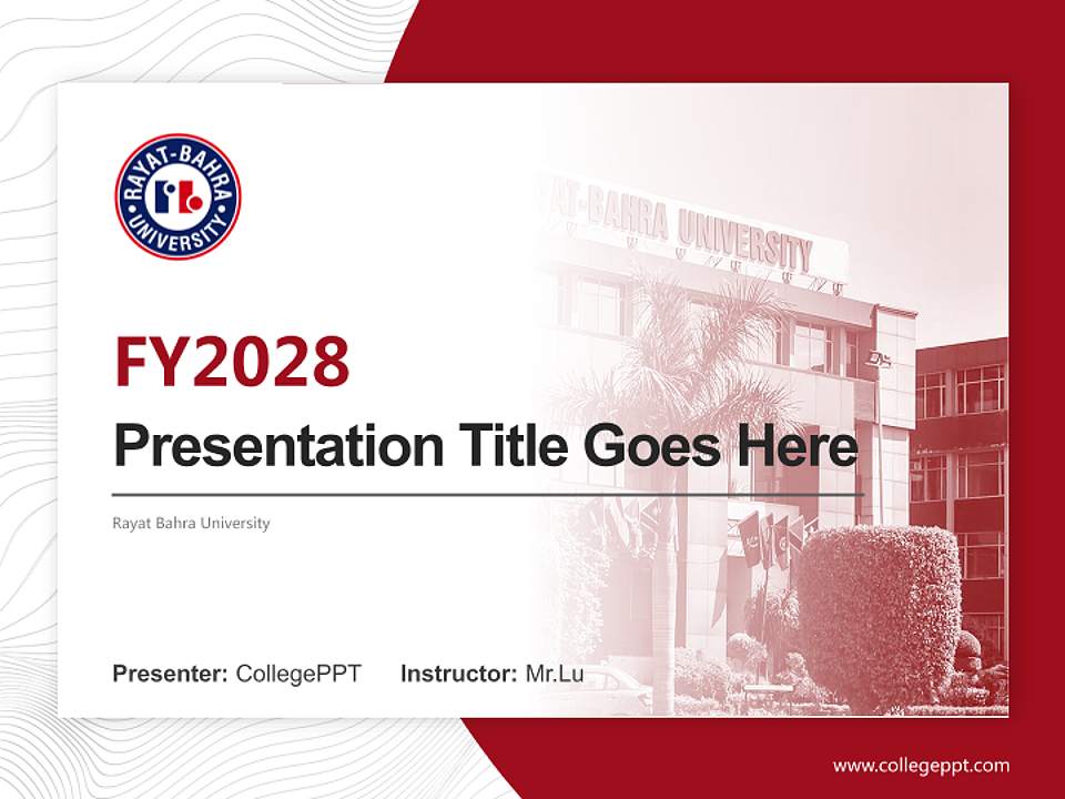 Rayat Bahra University Academic Presentation/Research Findings Report PPT Template4:3 ratio PPT effect preview image5
