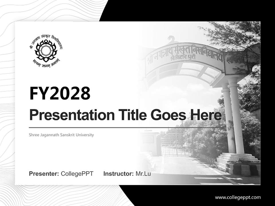 Shree Jagannath Sanskrit University Academic Presentation/Research Findings Report PPT Template4:3 ratio PPT effect preview image5