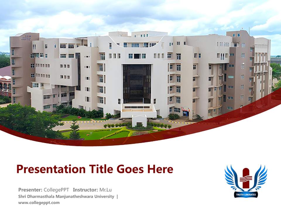 Shri Dharmasthala Manjunatheshwara University Course/Courseware Creation PPT Template4:3 ratio PPT effect preview image5