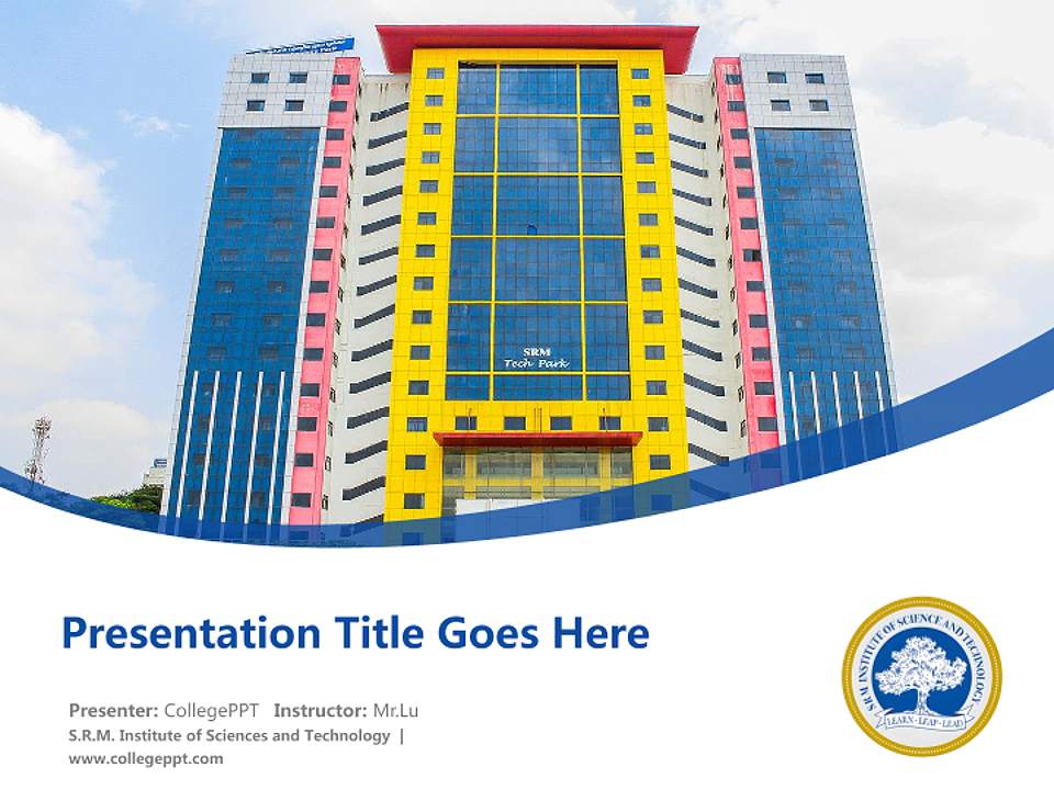 S.R.M. Institute of Sciences and Technology Course/Courseware Creation PPT Template4:3 ratio PPT effect preview image5