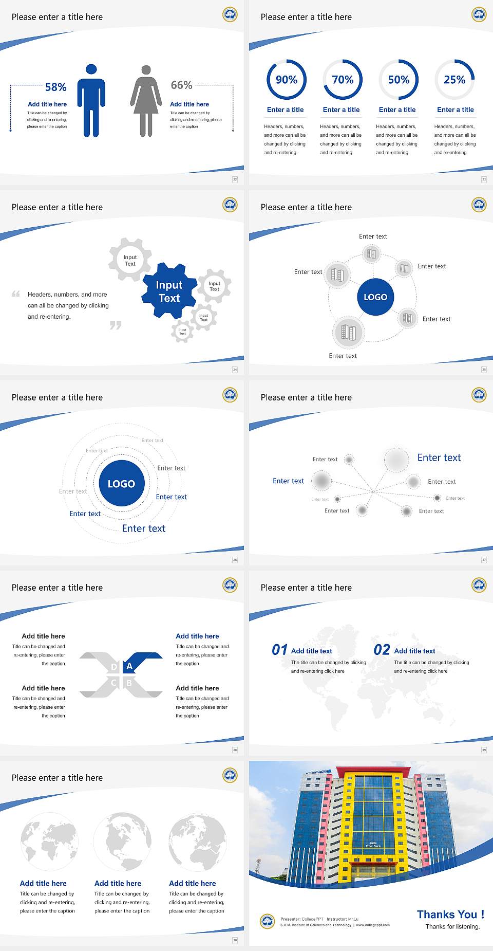 S.R.M. Institute of Sciences and Technology Course/Courseware Creation PPT Template4:3 ratio PPT effect preview image4