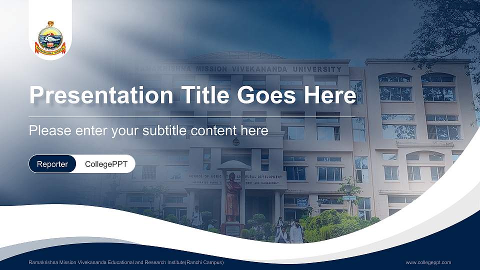 Ramakrishna Mission Vivekananda Educational and Research Institute(Ranchi Campus) Lecture Sharing and Networking Event PPT Template16:9 ratio PPT effect preview image